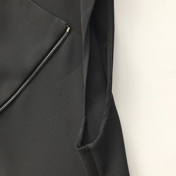 VINCE LBD black dress, sleeveless, front zip asymmetrical drape, cut seam EUC, 6 - Picture 16 of 16